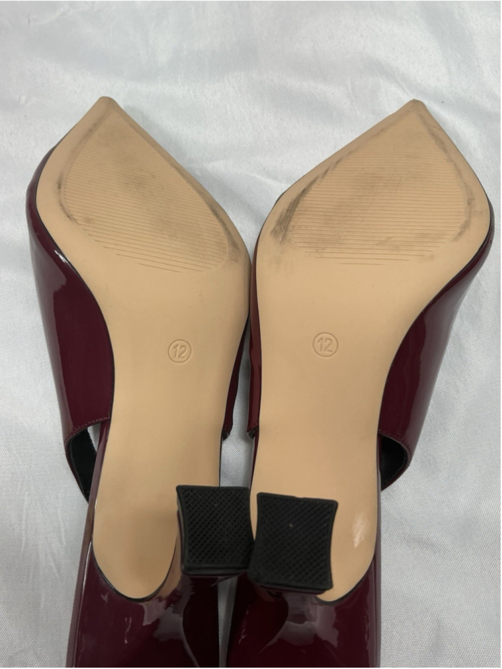 Womans Excellent Susanny Slingback Pumps Size 12 Burgandy Pointed Toe - Picture 7 of 8